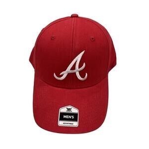 Atlanta Braves MLB Red Mass Basic MVP Adjustable Hat Team Logo *NEW*